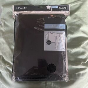 West Loop Men's Black Thermal Set. New in package.  XL/XXL